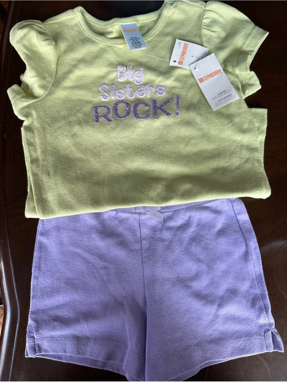 NWT‎ Gymboree Big Sisters Rock! Shirt & Shorts, Size 4 5